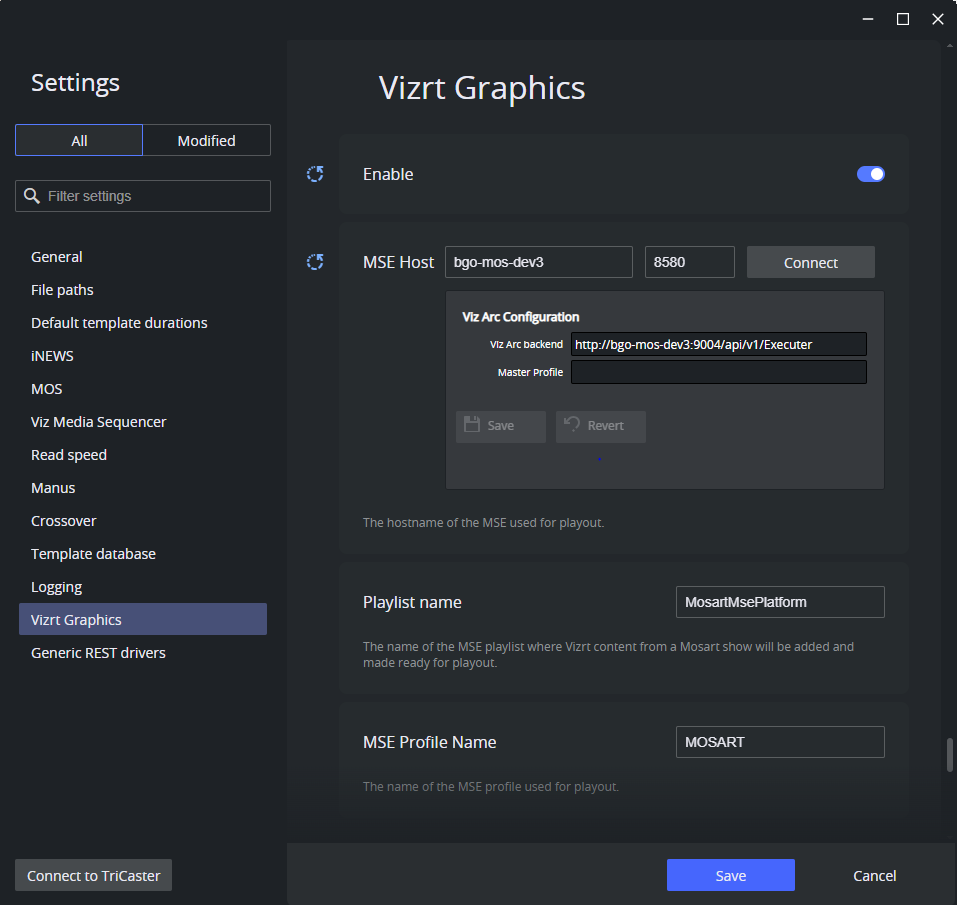 MOSART-13354 Updated Vizrt Graphics Settings With Viz Arc.png