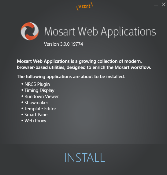 The Web Applications that will be installed are listed.